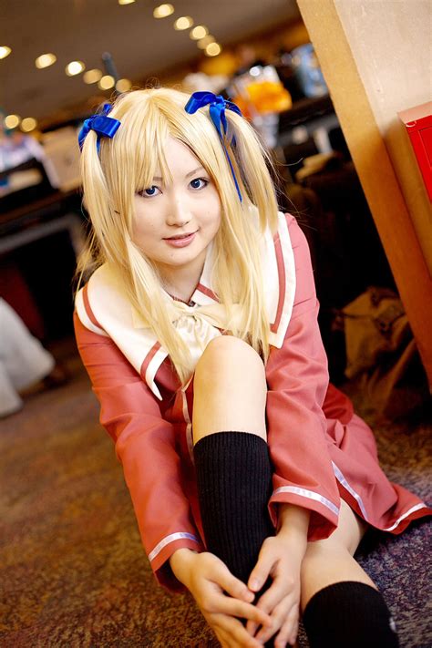 Hirano Mai Model Character Request Highres Source Request Blonde Hair Cosplay Hair