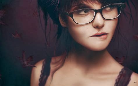Girl With Glasses Beauty Quotes Quotesgram Specs Girl Hd Wallpaper Pxfuel