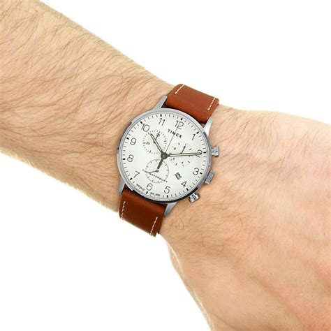 Timex Chronograph Waterbury Classic Mens Watch Tw T White