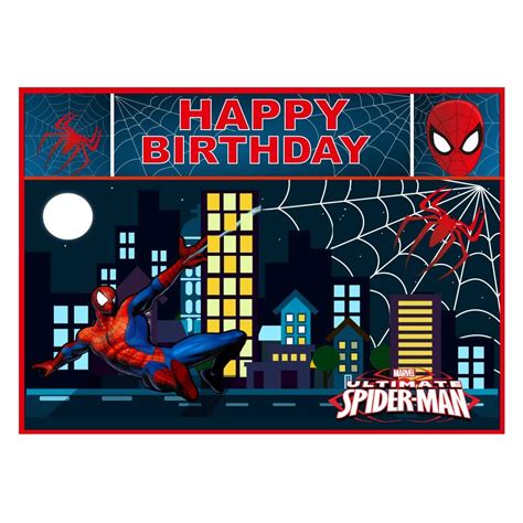 Party Propz Spiderman Wallpaper Spiderman Birthday Wallpaper Hd