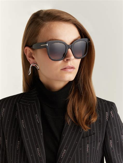 New and preowned, with safe shipping and easy returns. Tom Ford Beatrix Acetate Sunglasses in Brown - Lyst
