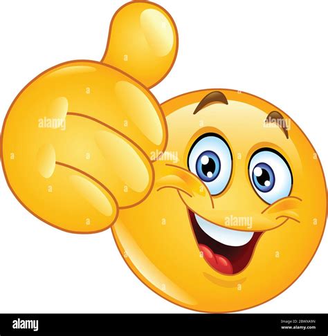 Thumb Up Emoticon Stock Vector Illustration Of Comic The Best Porn