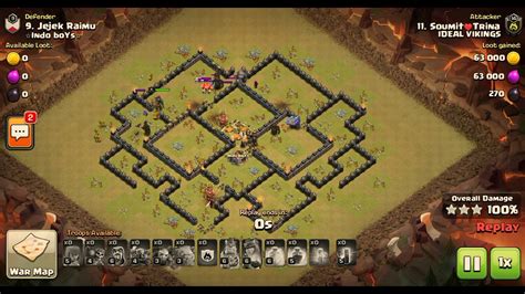 Th 9 Attack Strategy Golemwitch Or Pekka Golem Attack Youtube