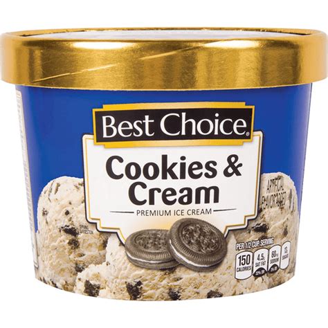 Best Choice Ice Cream Cookies And Cream 64 Oz Other Sullivans Foods