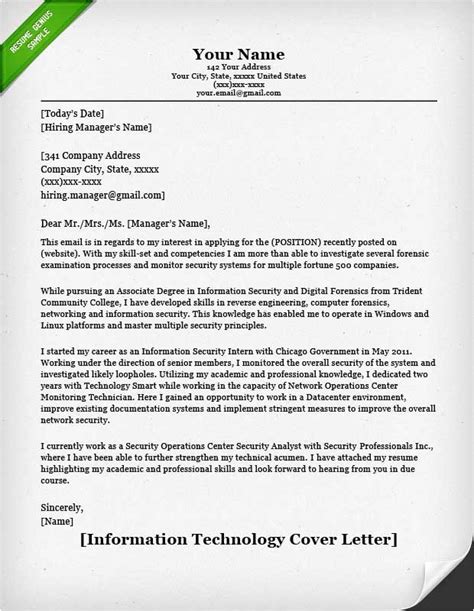 Check spelling or type a new query. Cover Letter for Internship In Information Technology ...