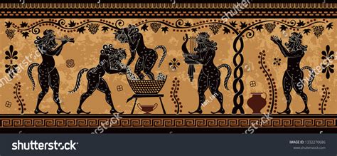 Ancient Greek Paintingpottery Art Mediterranean Cultureancient Stock