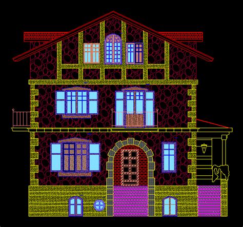 Front Elevation Drawing 2d Dwg Elevation For Autocad Designs Cad