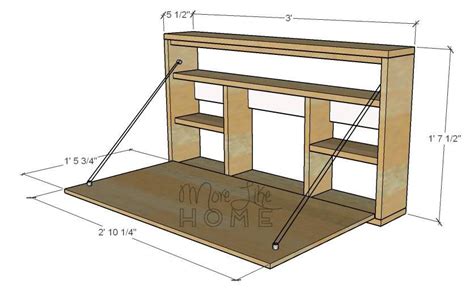 More Like Home Diy Desk Series 9 Fold Down Wall Desk Space Saving
