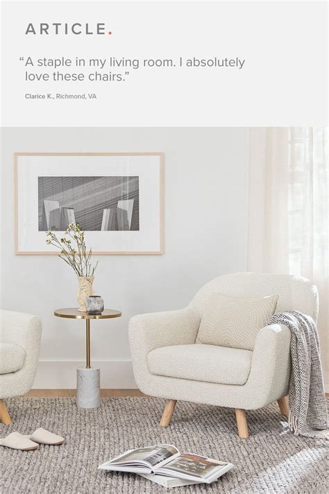 Gabriola Ivory Bouclé Lounge Chair In 2022 Mid Century Modern Lounge