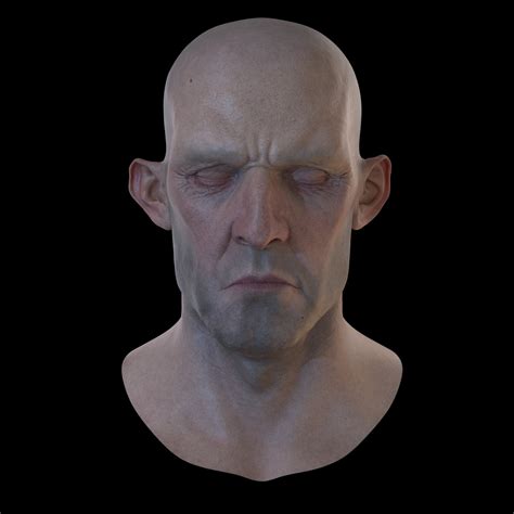 Artstation Male Stylized Head Sculpt Ready For Animation Texture