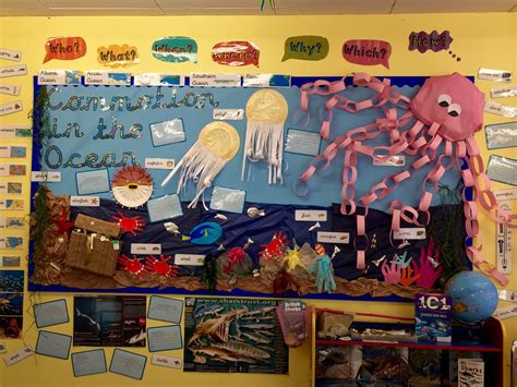 Year 1 Commotion In The Ocean Geography Topic Display Board Classroom