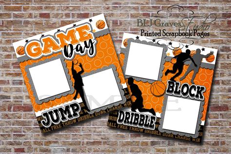 Basketball Scrapbook Pages Game Day Sports 2 Premade Etsy