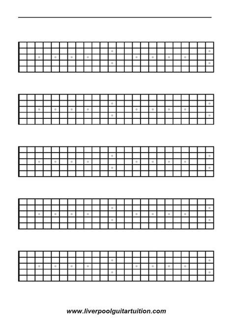 Blank Guitar Fretboard Diagram Printable Pdf A4 X Guitar Ubicaciondepersonas Cdmx Gob Mx
