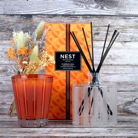 nest fragrances pumpkin chai scented candle and reed diffuser review the happy sloths beauty