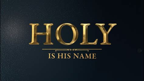Official Trailer Holy Is His Name Youtube