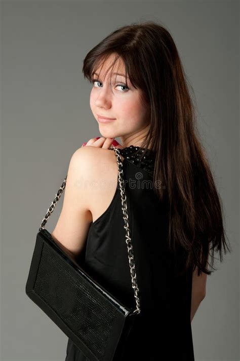 fashion girl with handbag stock image image of season 22231659