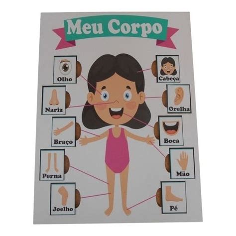 Jogo Tabuleiro Colorido Corpo Humano Menina Peças De Montar Em Promoção