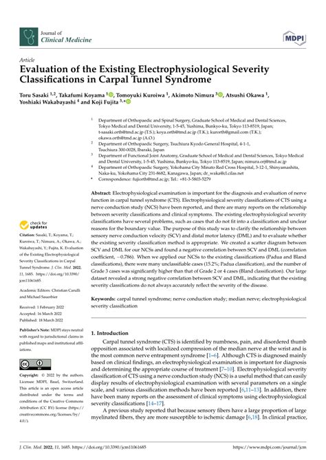 Pdf Evaluation Of The Existing Electrophysiological Severity