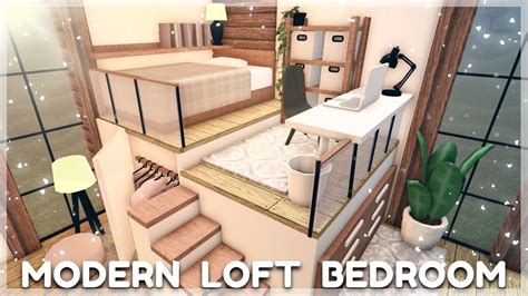 Bloxburg Modern Loft Bedroom Speedbuild Roblox Room Ideas Build YouTube