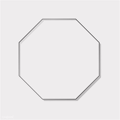 Octagon Black Frame On A Blank Background Vector Premium Image By