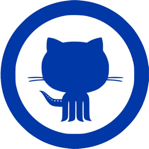 Download for free the github logo in vector (svg) or png file format. Royal azure blue github 10 icon - Free royal azure blue ...