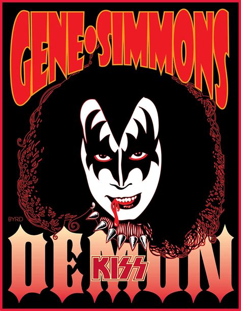 Gene Simmons Of Kiss Portrait For 1978 Solo Album Etsy Uk