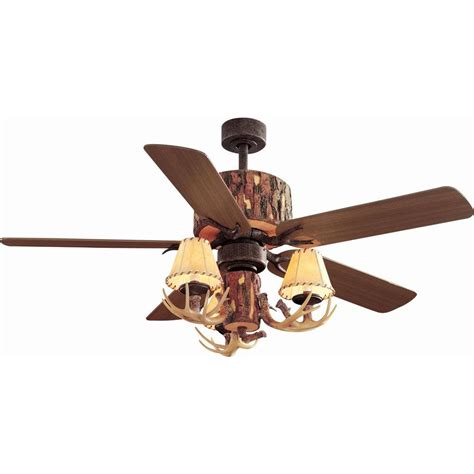 White ceiling fan with light the home depot. Ceiling Fans for Log Homes