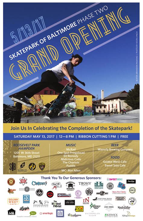 Join us for the latest news on all events: SKATEPARK OF BALTIMORE