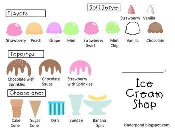 When Setting Up Your Dramatic Play Ice Cream Shop Use This Menu Print Laminate And Enjoy Play