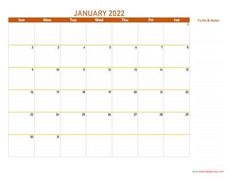 Monthly 2022 Calendar Calendar Quickly
