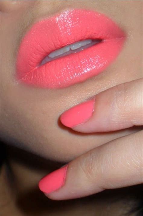 Pretty In Pink Coral Pink Lipstick Lipstick Colors Lip Colors Coral