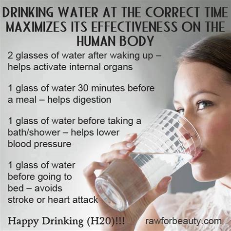 Drink Water At Specific Times For Best Benefits Infographic Easy Health Options®