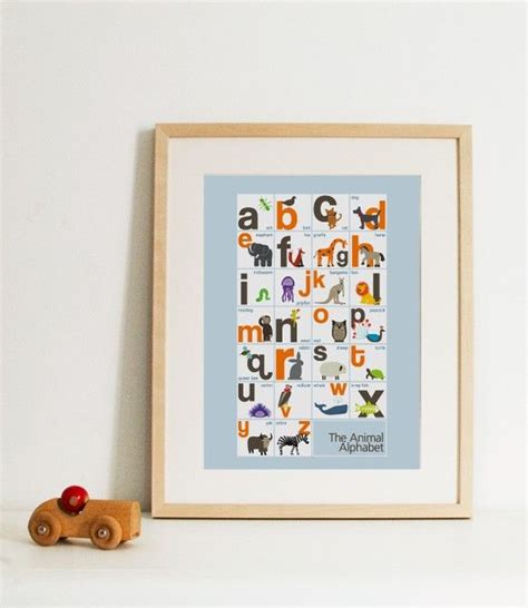 Animal Alphabet Print By Englishmuffinshop On Etsy Alphabet Poster