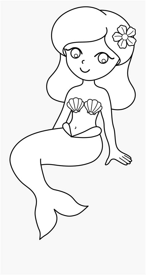 Mermaid Drawing Printable