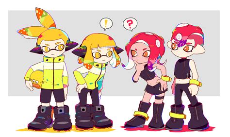 Inkling Octoling And Zapfish Splatoon And More Drawn By Whitedays