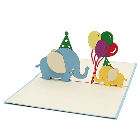 They are great for any occasion. Elephant birthday pop up card- Custom cards wholsale- pop ...