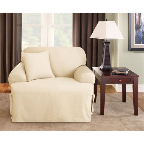 Surefit armless chair/recliner furniture cover. Sure Fit® Logan T - cushion Chair Slipcover - 292831 ...