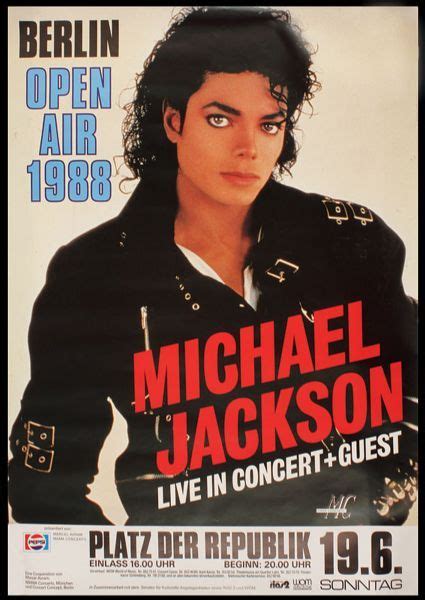 Michael Jackson Original Concert Poster Michael Jackson Fotos