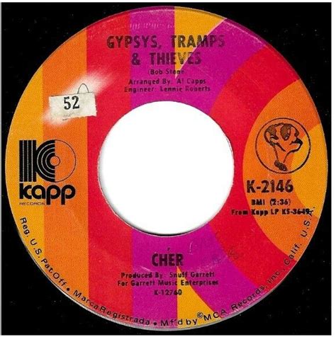 Cher Gypsys Tramps Thieves Kapp K 2146 Single 7 Vinyl