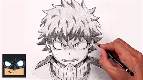 How To Draw Izuku Midoriya My Hero Academia Sketch Tutorial Youtube
