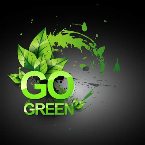 Premium Vector Go Green Eco Leaves Background
