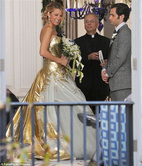 We may never get to see blake lively's wedding dress. Blake Lively wedding dress: Actress wears gold gown to ...