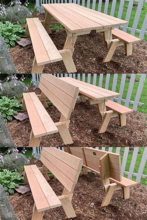 32 Creative Diy Woodworking Bench Ideas Homeflish Folding Picnic