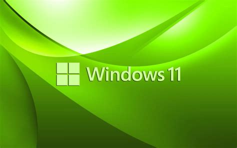 Green Windows 11 Wallpaper With Official Logo For Laptop Backgrounds