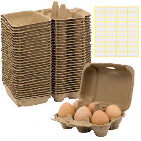 Buy 30 Pieces Paper Egg Cartons For Chicken Eggs Pulp Fiber Egg Tray