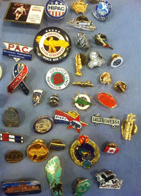 Huge Vintage Lot Lapel Pins Sports States Advertising Military Planes