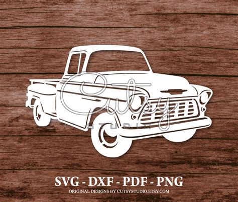 Svg Chevy Pickup Truck Silhouette Cut Files Designs Clip Etsy Canada