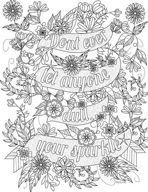 Check spelling or type a new query. Free inspirational quote adult coloring book image from ...