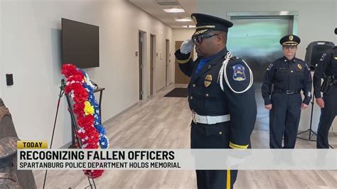 Fallen officers honored at Spartanburg Police Department - YouTube