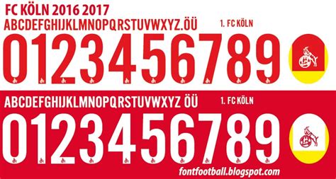 Download the vector logo of the 1 fc koln brand designed by in adobe® illustrator® format. FONT FOOTBALL: Font Vector FC Köln Cologne 2016 2017 kit